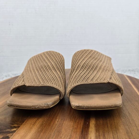 Vivaia Womens 36 Jade Almond Square Open Toe Business Casual Block Heel Slide - Picture 4 of 12